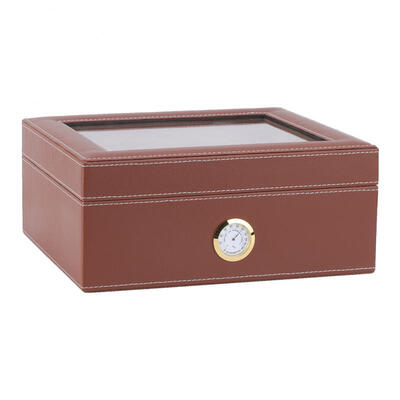 

Greensen Elegant Cedar Wood Cigar Humidor Box with Humidifier Hygrometer