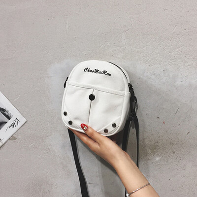 

Net red texture small bag female bag new 2019 summer ocean canvas bag female mini wild shoulder Messenger bag