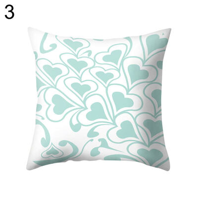 

Flower Wave Heart Pillow Case Cushion Cover Sofa Bed Car Cafe Office Decoration