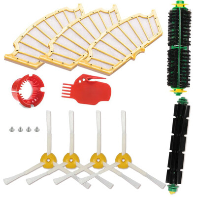 

RubberFlat Brush Filters Screws Kit For IRobot Roomba 500 Series 510 530 540