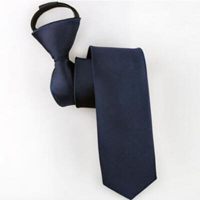

Fashion Tie Wedding Party Slim Mens Neckwear Zipper Solid Color Lazy Necktie
