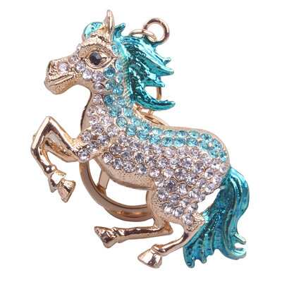 

Zodiac cute pony diamond keychain horse car ornaments small gifts