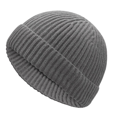 

Tailored Autumn And Winter Keep Warm Short Knit Hats Men And Women Pure Color Cap