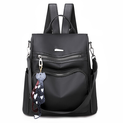 

Double-shoulder bag womens Korea style nylon fashionable bag travel waterproof Oxford canvas backpack