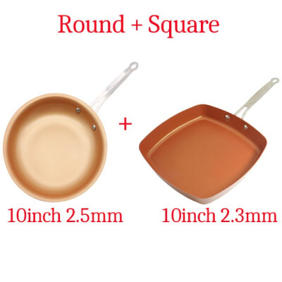 

Non-stick Skillet Copper Red Pan Ceramic Induction Skillet Frying Pan Saucepan Oven & Dishwasher Safe 10 Inches Nonstick Skillet