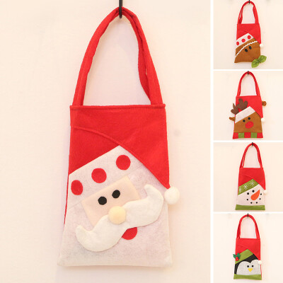 

Christmas Cartoon Carrier Bag Hanging Decor Santa Claus Snowman Deer Gift Bag