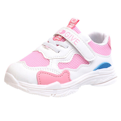 

Toddler Kids Sport Running Baby Shoes Boys Girls Letter Mesh Shoes Sneakers