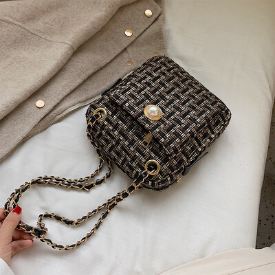 

Foreign mini mini bag popular female bag new 2019 fashion woolen chain bag wild ins messenger bag