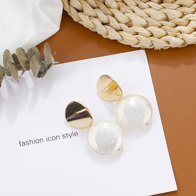 

Flashbuy Metal Pearl Drop Earrings For Women Geometric Acrylic Multi Style Earrings Girls Fashion Jewelry Wedding Accessories