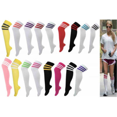 

New Stunning Striped Thigh High Long Hosiery Over Knee Dress Socks Stockings E