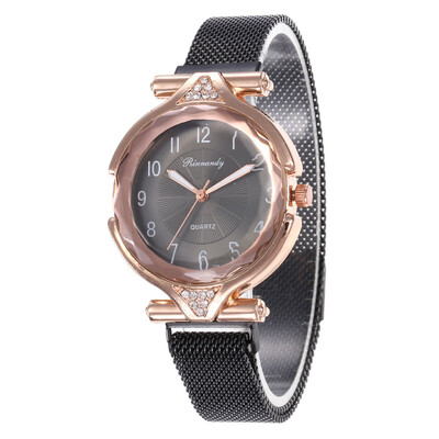 

Magnet magnet strap with diamond digital pattern watch fashion student quartz watch