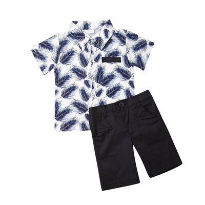

Summer Toddler Baby Kids Boy T-ShirtPants Gentleman Outfits Clothes 2PCS Set