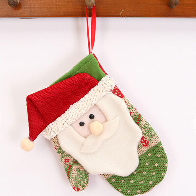 

〖Follure〗Christmas gifts Candy Beads Christmas Santa Claus Snowman Gloves Decorations