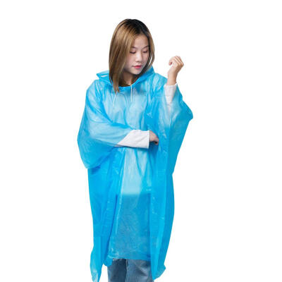 

T5097 Disposable Waterproof Thickening Hooded Raincoat with Drawstring