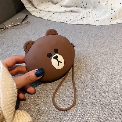

Qiao Bani 2019 new Korean chic fashion cartoon cute silicone mini coin purse shoulder diagonal female bag