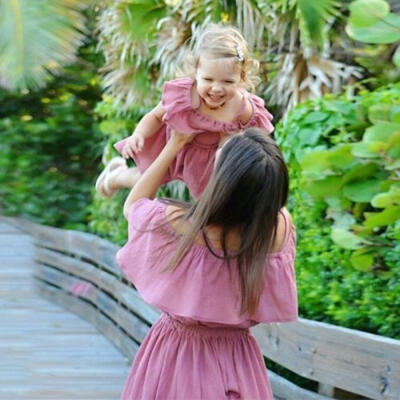 

Mother Daughter Dresses Summer Family Clothes Womens´ Girls Kids Dress Sundress