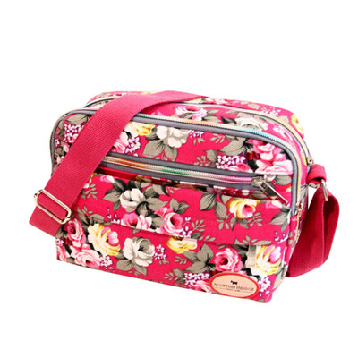 

Fashion Flower Print Women Canvas Square Crossbody Shoulder Bag Messenger Pouch