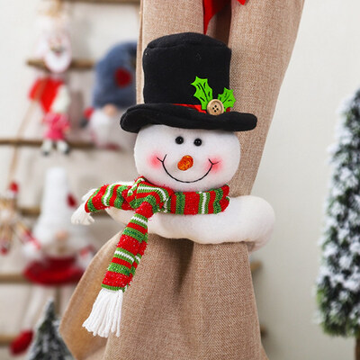 

Christmas Cartoon Santa Claus Snowman Elk Curtain Tieback Curtain Buckle Holder Bedroom Hook Fasten Clamp Home Room Decor