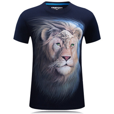

WomensMens T-shirt O-Neck Short Sleeved 3D Print Funny Cotton Casual Tops