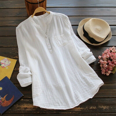 

Fashion Womens Summer V Neck Blouses Loose Baggy Tops Tunic T Shirts Plus Size