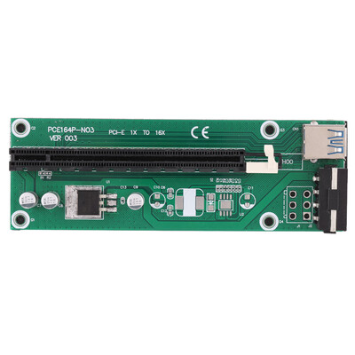 

USB 30 PCI-E PCI Express 1x to 16x Extender Riser Board Card Adapter with SATA Power Cable & USB Cable