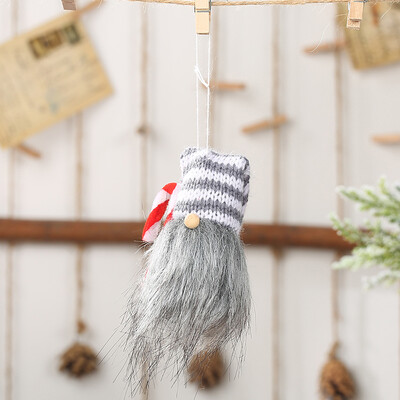 

Christmas Small Delicate Puppet Doll Hanging Home Tree Ornament WhiteRedGray