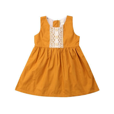 

Baby Toddler Kids Girls Sleeveless Dress Summer Sundress Party Dresses 1-6Years