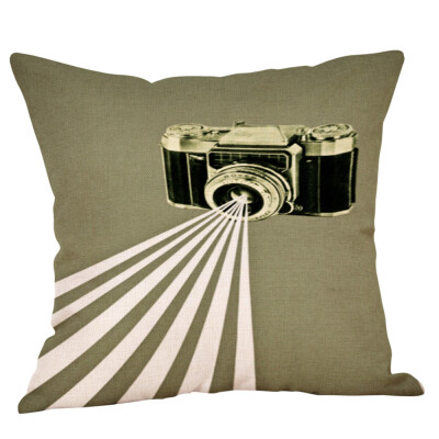 

〖Follure〗Vintage Camera Pillow Case Sofa Throw Waist Cushion Cover Home Decor Grand