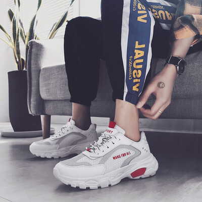 

Summer mens shoes Korean mens sports&leisure breathable deodorant canvas shoes wild net red white social tide shoes