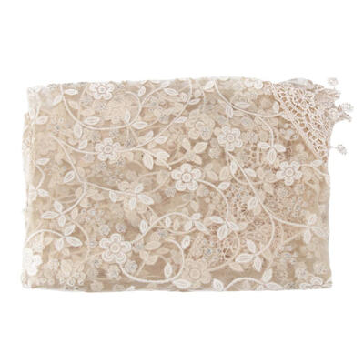 

Newborn Photography Quilt Baby Embroidery Lace Swaddle Scarf Photo Props