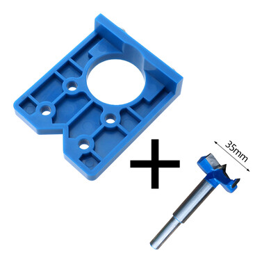 

Concealed Hinge Drilling Jig For 35mm Cabinet Hinges Mounting Plates W Drill