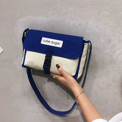 

Tailored Women 2019 Messenger Package Casual Colorful Canvas Bag Hasp Shoulder Bag