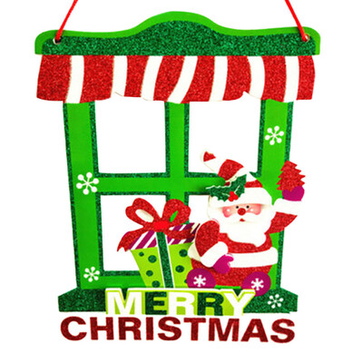 

〖Follure〗Christmas Decorations Paper Welcome Door Hanging Window Decoration Ornaments