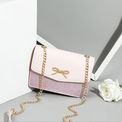 

On the new baby girl 2019 tide Joker French small crowdsourcing texture western style chain messenger bag