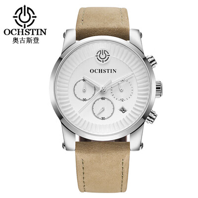 

Augustus OCHSTIN fashion mens watch quartz calendar watch casual leather mens six-needle sports waterproof