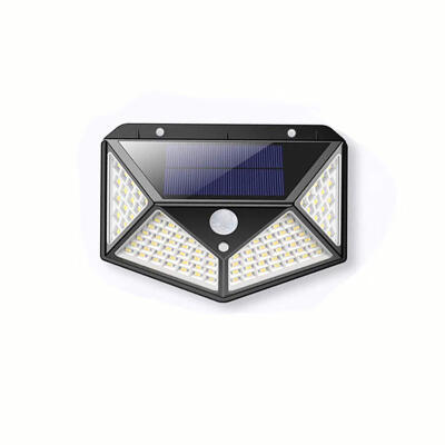 

Water Resistant 100-LED Motion Sensor Wall Lamp Solar Powered Waterproof Wall Light for Outdoor Night Lighting