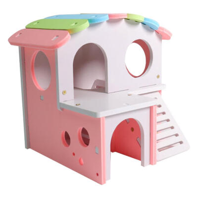 

Syrian Hamster Bed House Colorful Grand Villa Squirrel Hedgehog Cage Toy