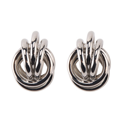 

Minimalist Polycyclic Splicing Metal Earrings for Women Europe&America Vintage Round Tube Charm Stud Earring Party Jewelry