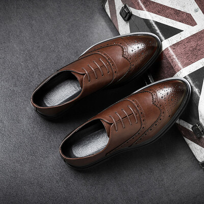

Spring Bullock mens shoes Korean version of the British tide shoes casual business dress shoes mens black wedding shoes 3019-K