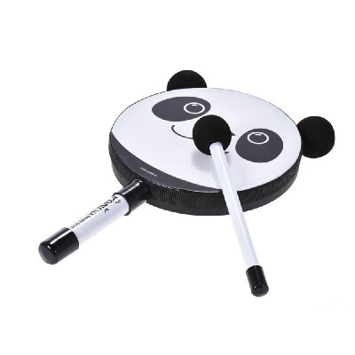 

6in Panda Tambourine Percussion Musical Instrument Toy Gift with Mallet for Baby Kids Children