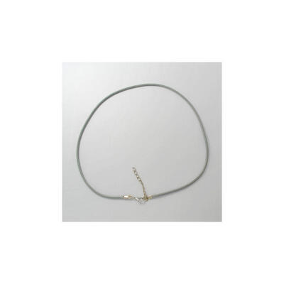 

Imitation Leather Necklace Cords with Platinum Color Iron Lobster Clasps&Iron Chains LightGrey 18"