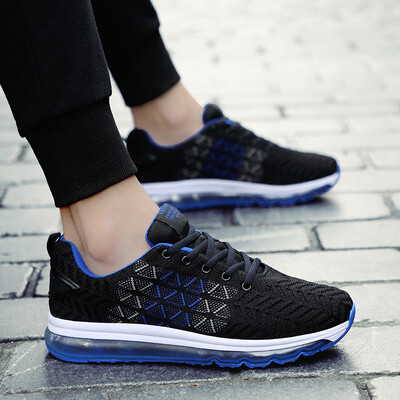

Full palm cushion cushion running shoes sports wind single shoes flying woven mesh breathable wild mens shoes
