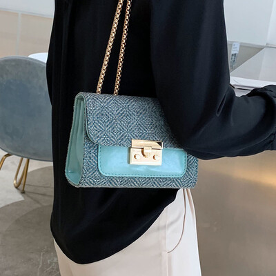 

Ins super fire small bag female 2019 autumn new Korean version of the wild Messenger bag under the chic chain shoulder bag