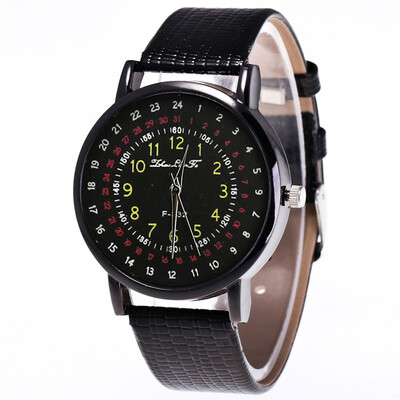 

RM Zhou Lianfa Quartz Watch Mens Leather Strap Korean Lady Student Couple Watch F3