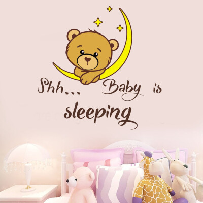 

〖Follure〗Shh Baby is Sleeping Home Decor Wall Sticker Decal Bedroom Vinyl Art Mural