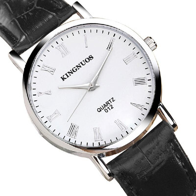 

Korea Neutral Roman Digital Trend Fashion Belt Mens Watch Student Ultra-thin Quartz Watch Waterproof Watch Blue black belt