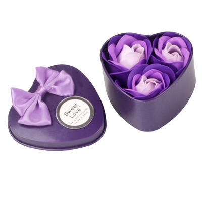 

3pcsBox Flower Scented Soap Bath Body Shower Rose Petal Perfumed Soap Gift