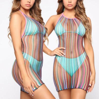 

Frauen hohl rückenfrei ausgestattet Rock Kleid Overall Beachwear Baden Tank Top