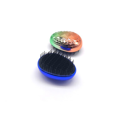 

BA LI Diamond Shun Hair Comb Electroplated Egg Comb Plastic Shun Hair Comb 13375
