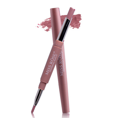 

Lip Liner Long Lasting MISS ROSE 2 in 1 Lip Liner Pen Waterproof Colorful Silk Smooth Lipstick Pen Pencil Stretch Lip Brush Tool L